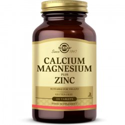 Solgar Calcium Magnesium Plus Zinc Tablets 100 Tablets - Supports Healthy Bones Teeth & Muscles and Nervous System -