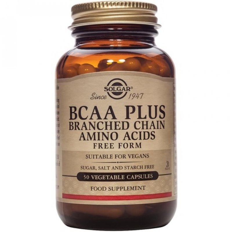 Solgar BCAA Plus Vegetable Capsules 50 Count