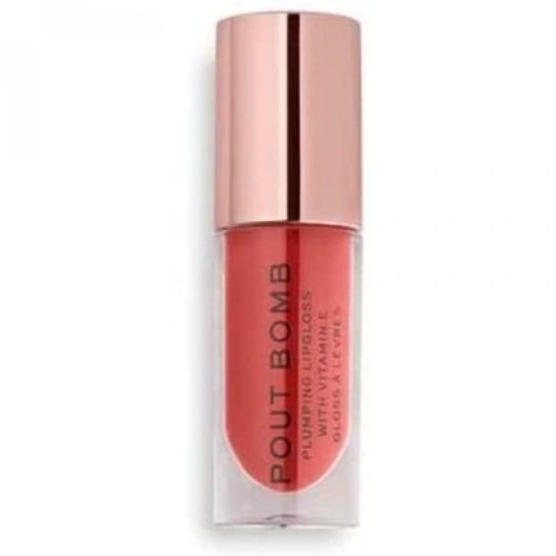 Revolution Pout Bomb Plumping Lip Gloss Peachy 4.6ml