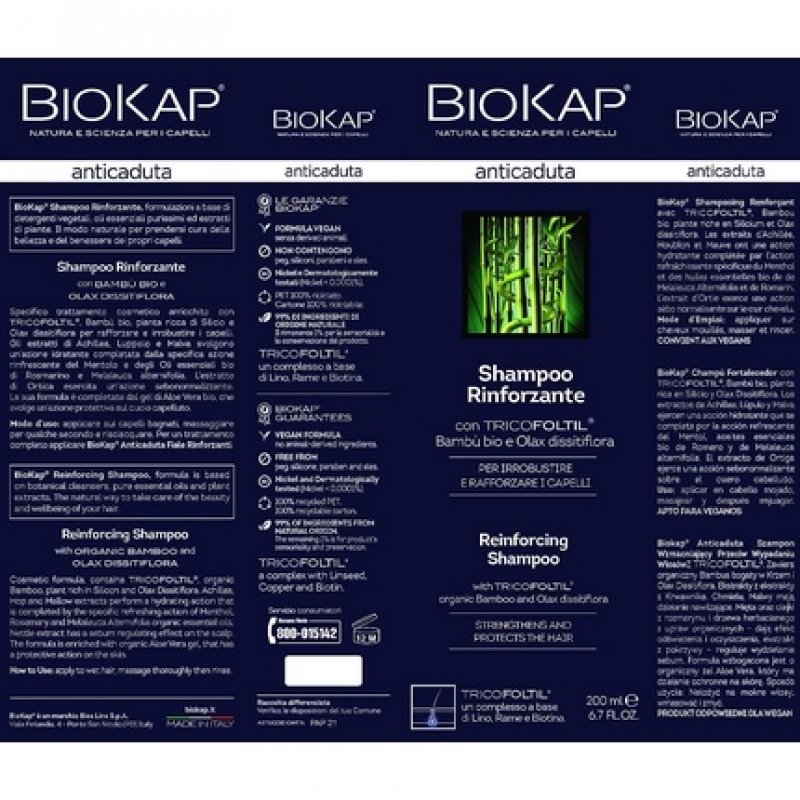 Biokap Anticaduta Reinforcing Shampoo 200ml