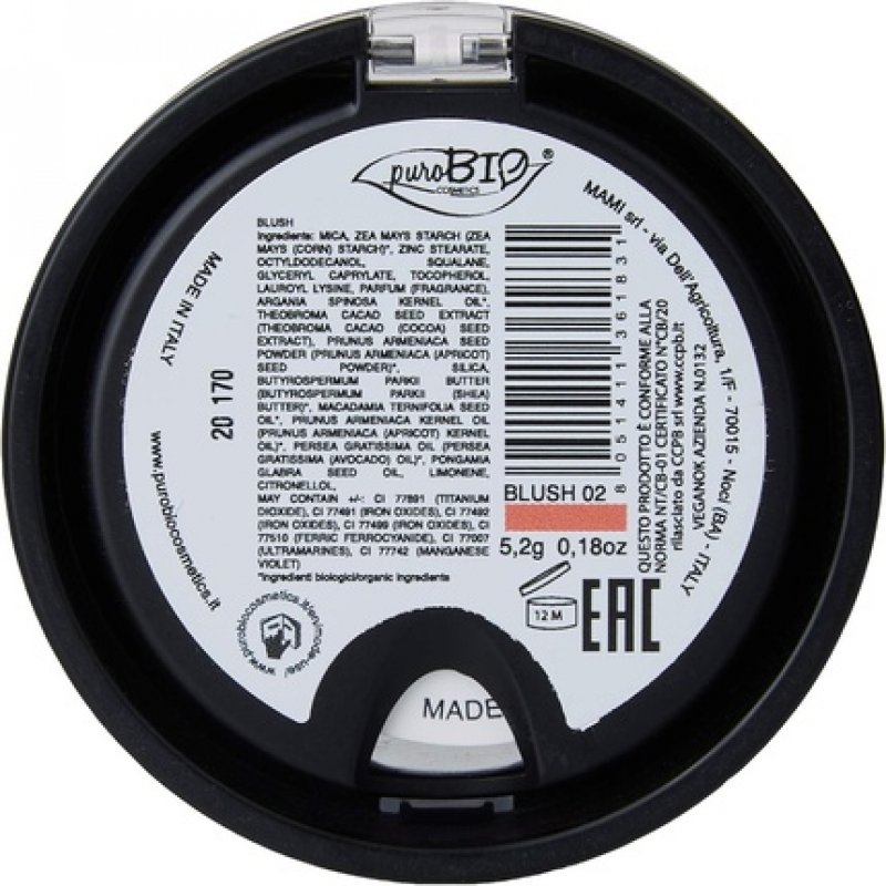 PuroBio Compact Blush No. 02 Coral Pink