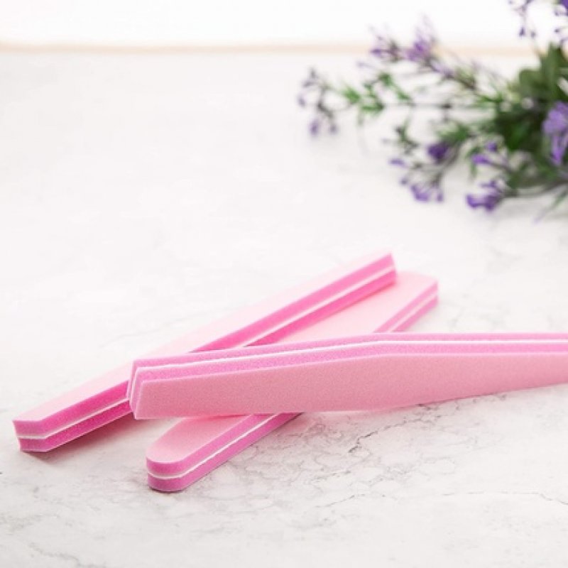 T4B MIMO 2-Sided Trapezoidal Nail File 100/180 Pink