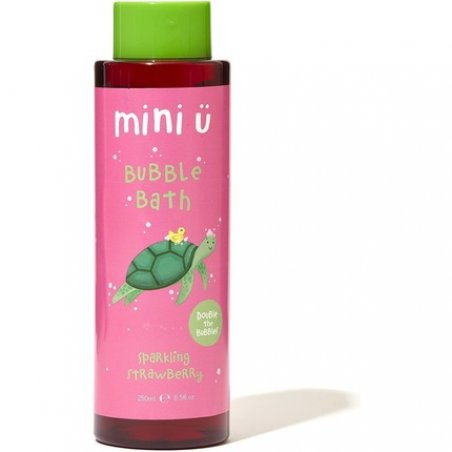 Mini U Sparkling Strawberry Bubble Bath for Babies and Kids Pink Sparkling Strawberry