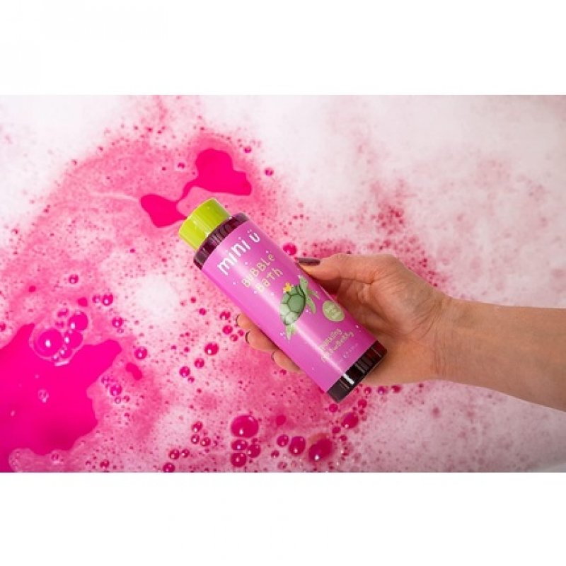 Mini U Sparkling Strawberry Bubble Bath for Babies and Kids Pink Sparkling Strawberry