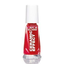 Layla Cosmetics Smalto Layla Ceramic Effect nail polish 10 ml Red Gloss