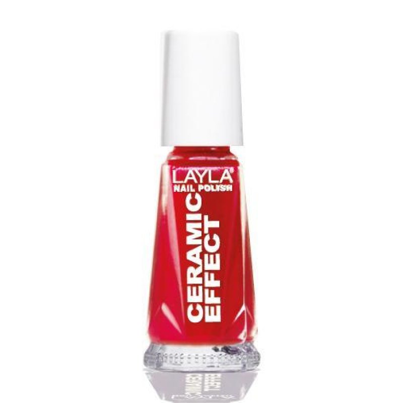 Layla Cosmetics 1243R23-006 Ceramic Effect Nail Polish Milan Red 0.01L