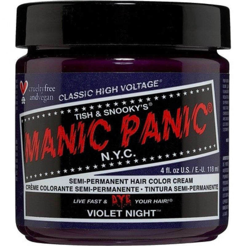 Manic Panic Cream Formula Semi-Permanent Hair Color Violet Night 118ml