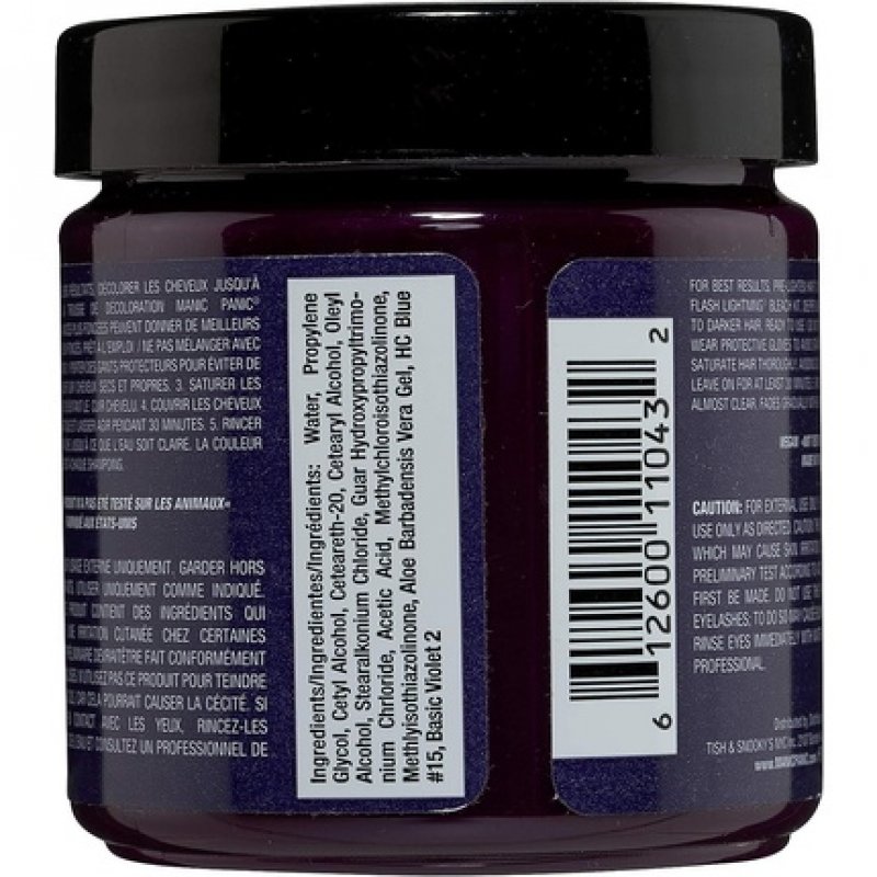 Manic Panic Cream Formula Semi-Permanent Hair Color Violet Night 118ml
