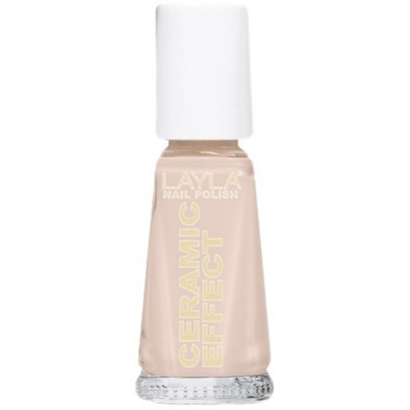 Layla Cosmetics Ceramic Effect Nail Polish White Peach 0.01l