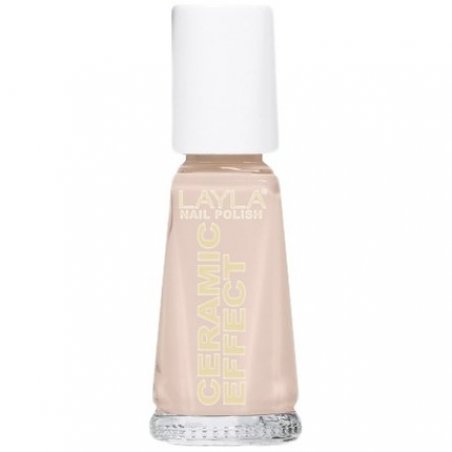 Layla Cosmetics Ceramic Effect Nail Polish White Peach 0.01l