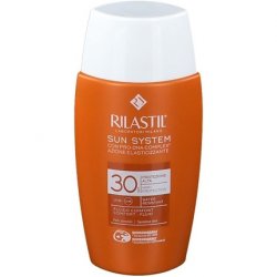 Rilastil Sun System Water Touch Fluid Comfort Moisturizing and Antioxidant Matte Effect SPF 30 for Sensitive Normal and