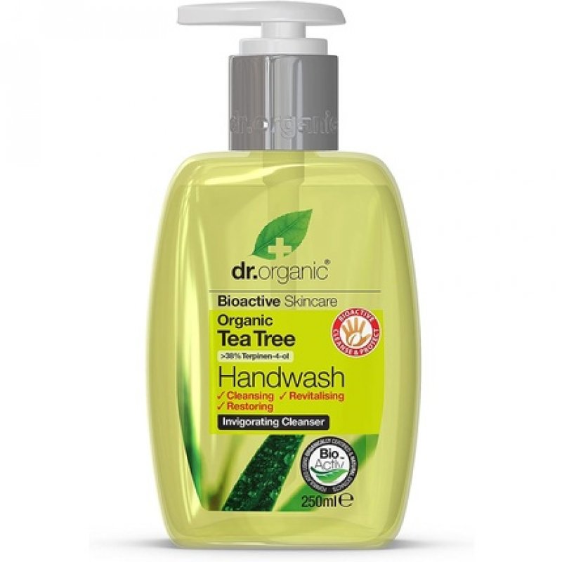 Dr Organic Tea Tree Hand Wash Purifying Cleansing Natural Vegan Cruelty-Free Paraben & SLS-Free 250ml