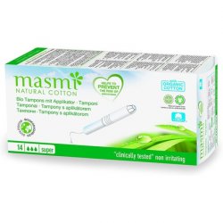 MASMI NATURAL COTTON Bio Tampons Super with Applicator