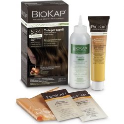 BIOKAP RAPID Permanent Hair Colour 5.34 Honey Chestnut Brown 10 Minutes Reaction Time Organic Argan Oil TricoREPAIR