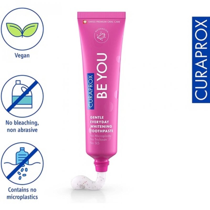 Curaprox Be You Watermelon Whitening Toothpaste with Menthol 60ml - Pink