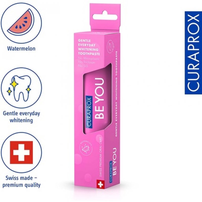 Curaprox Be You Watermelon Whitening Toothpaste with Menthol 60ml - Pink