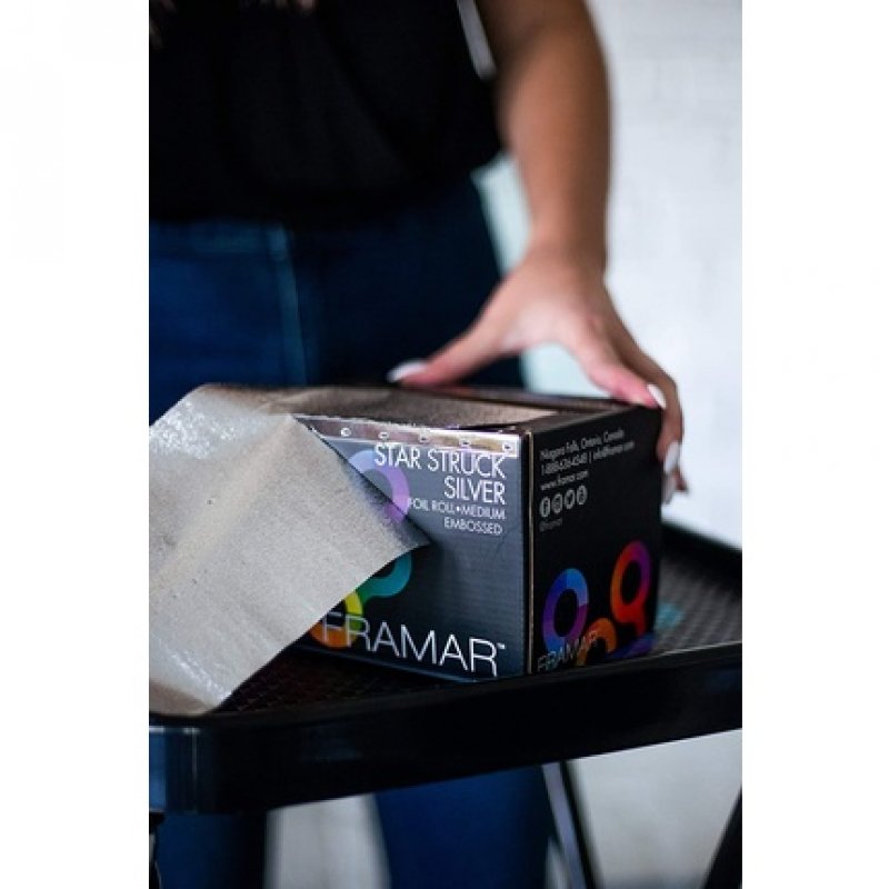 Framar Silver Embossed Roll Hair Foil for Highlighting 320ft