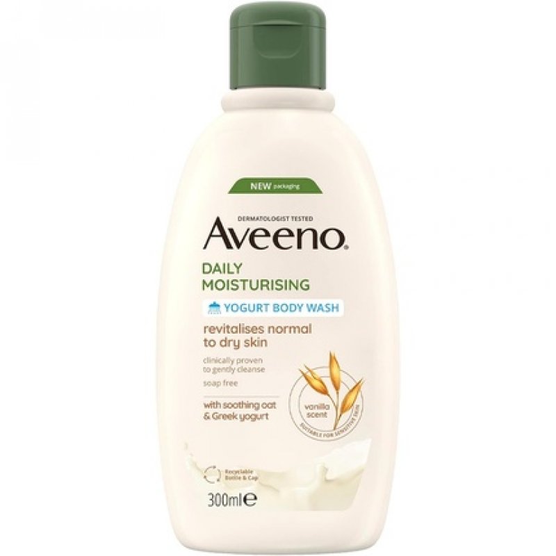 Aveeno Daily Moisturising Yogurt Body Wash Apricot and Honey Scented 300ml