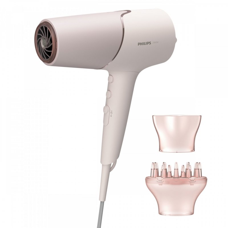 Philips Series 5000 Hair Dryer with ThermoShield Technology, Pearl Peach 2300W