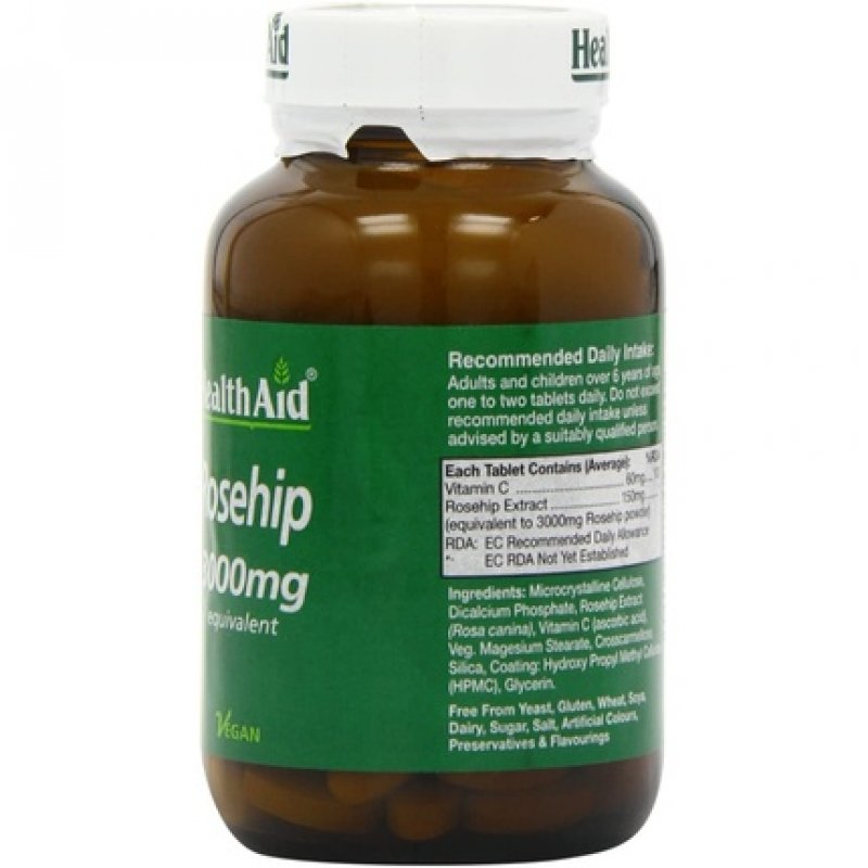 Rosehip Hagebutte 3000mg Equivalent Vegan Tablets 60 Count