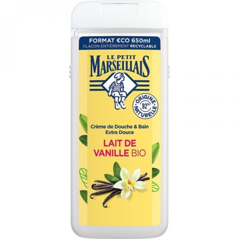 Le Petit Marseillais Extra Gentle Bath & Shower Cream Vanilla Milk Organic 650ml