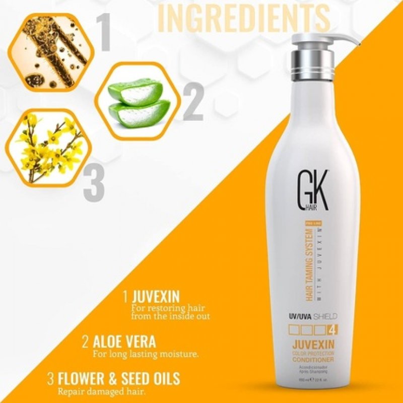 GK HAIR Global Keratin Colored Shield Conditioner 22 fl oz 650ml - Deep Cleansing Heat Thermal Protection for Color