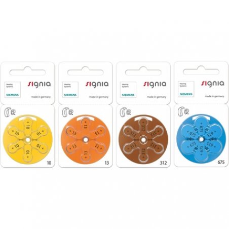 Siemens Signia Size 13 Hearing Aid Batteries PR48 Orange 24606 - 60 Batteries (10 Packs of 6)