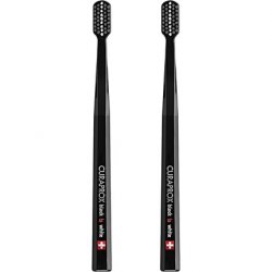 Curaprox Toothbrush CS Black is White Duo Manual Toothbrush for Adults with 8760 CUREN Bristles Black-Black 2pcs