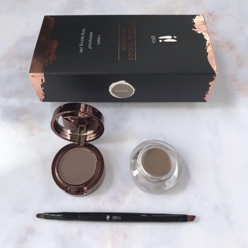 Waterproof Eyebrow Pomade and Powder Cream Makeup Long Lasting 24h - Blonde