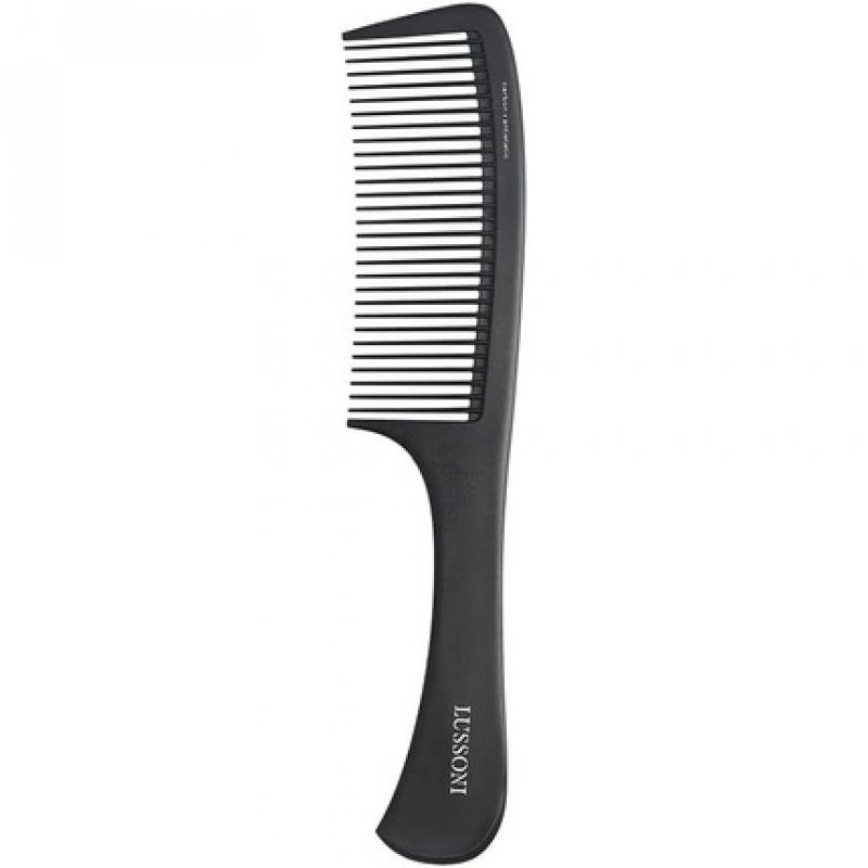 T4B LUSSONI Carbon Anti-Static and Break-Resistant Handle Comb with Wide Teeth for Thin and Thick Hair 400