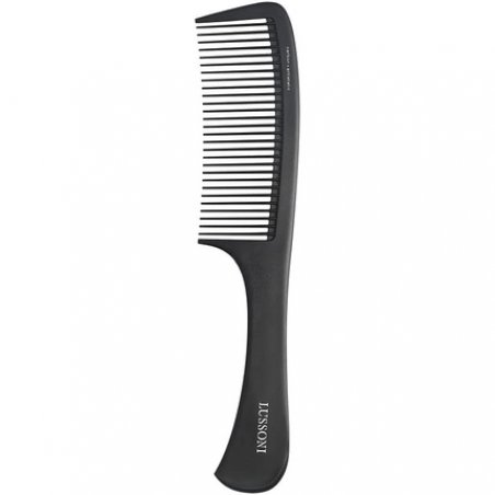 T4B LUSSONI Carbon Anti-Static and Break-Resistant Handle Comb with Wide Teeth for Thin and Thick Hair 400