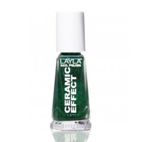 Layla Cosmetics Smalto Layla Ceramic Effect nail polish 10 ml Green Gloss