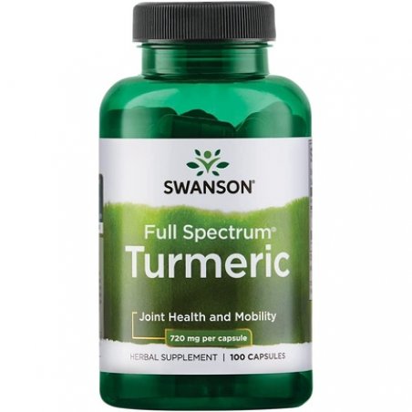 Swanson Premium Brand Turmeric Whole Root Powder 720mg 100 Gelatin Caps