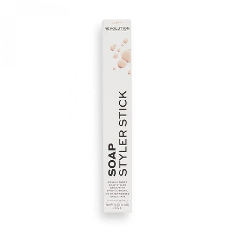 Makeup Revolution Eyebrow Soap Styler Stick Double Ended with Spoolie Brush 1.2g