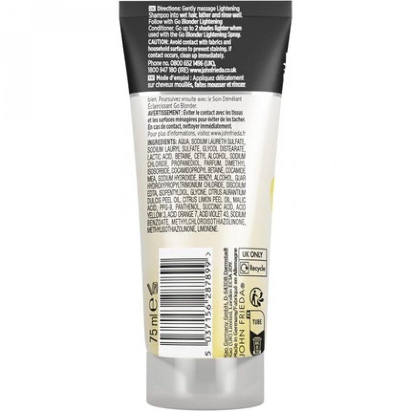 John Frieda Go Blonder Lightening Shampoo for Blonde Hair Travel Size 75ml