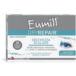 Eumill Dryrepair Eye Drops for Dry Eyes 10 Monodose 0.5ml