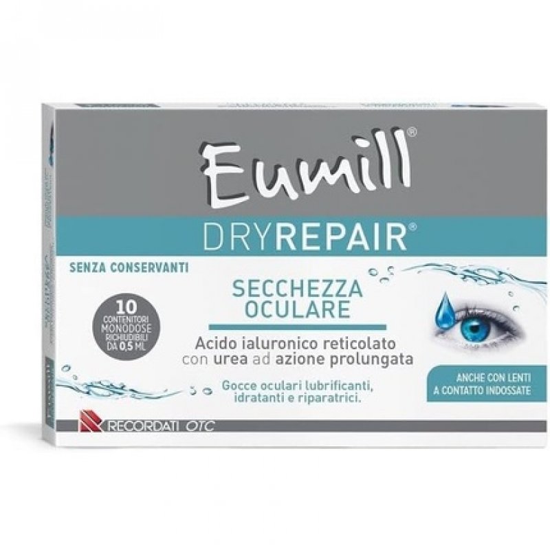 Eumill Dryrepair Eye Drops for Dry Eyes 10 Monodose 0.5ml