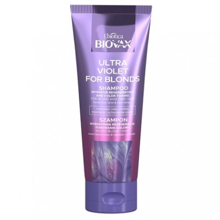 Biovax Ultra Violet Intensive Regenerating Clay Shampoo for Blonde and Gray Hair 200ml