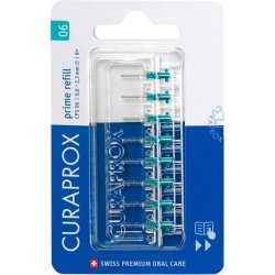 Curaprox CPS 06 Prime Refill Interdental Brushes Turquoise 8 Count