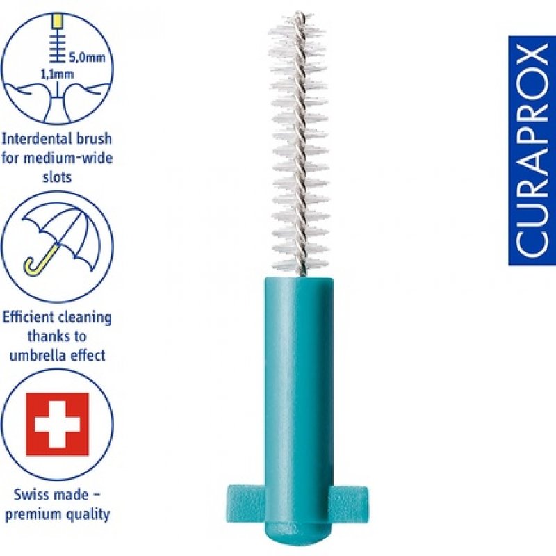 Curaprox CPS 06 Prime Refill Interdental Brushes Turquoise 8 Count