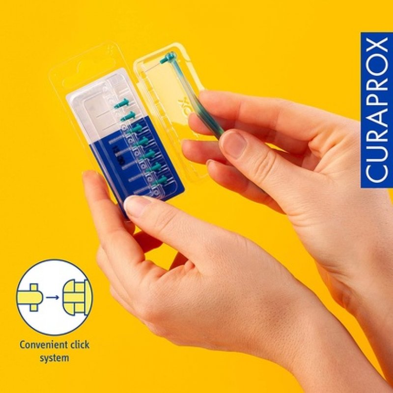 Curaprox CPS 06 Prime Refill Interdental Brushes Turquoise 8 Count