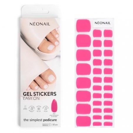 NEONAIL UV Gel Stickers Easy On P02 Pink 15 Patterns Nail Stickers Nail Polish Strips Gel Nail Stickers Foot and Hand