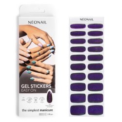 NEONAIL UV Gel Stickers Easy On M02 Purple 15 Patterns Nail Stickers Nail Polish Strips Gel Nail Stickers Foot and Hand