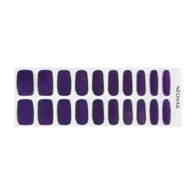 NEONAIL UV Gel Stickers Easy On M02 Purple 15 Patterns Nail Stickers Nail Polish Strips Gel Nail Stickers Foot and Hand