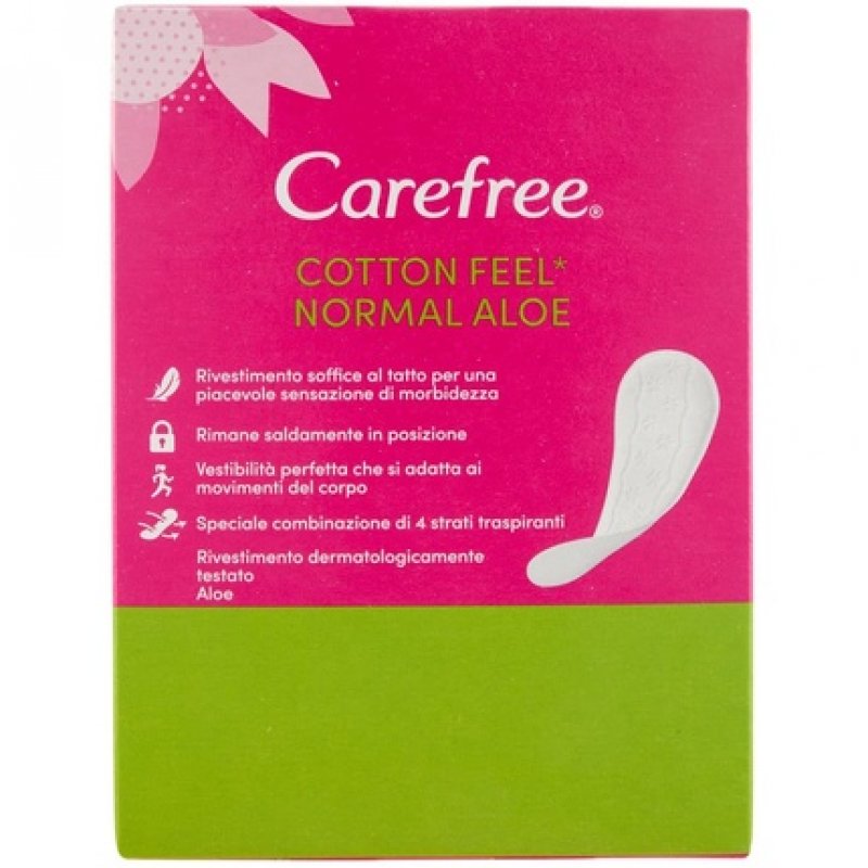 Carefree Aloe Breathable Panty Liners with Natural Aloe Vera Freshness 30 Count