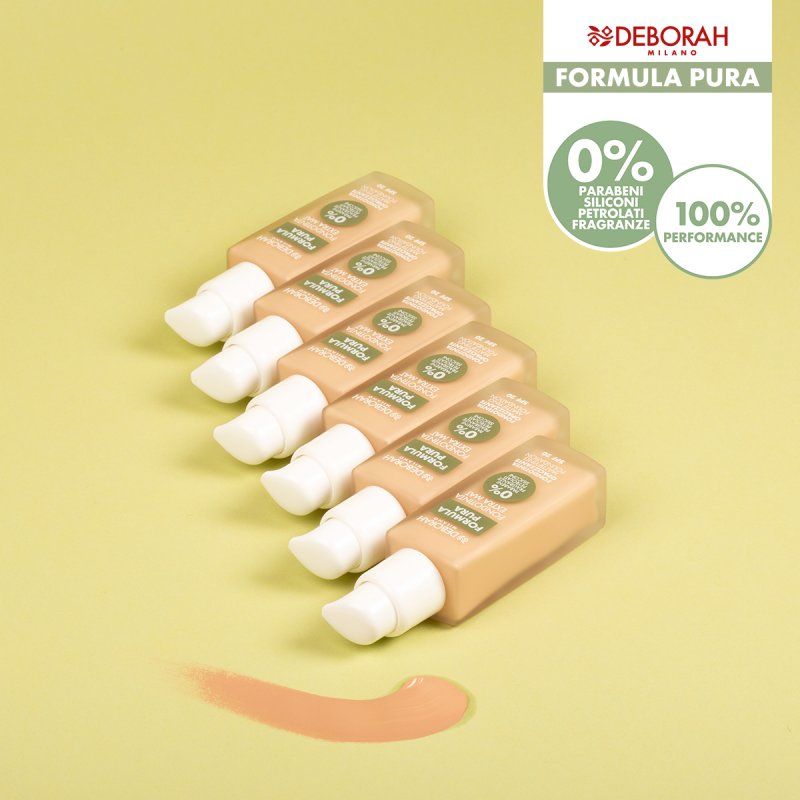 Deborah Extra Mat Pure Formula Foundation N.01 Fair SPF20 with Anti-Sebum and Anti-Shine Actives for an Extra Matte