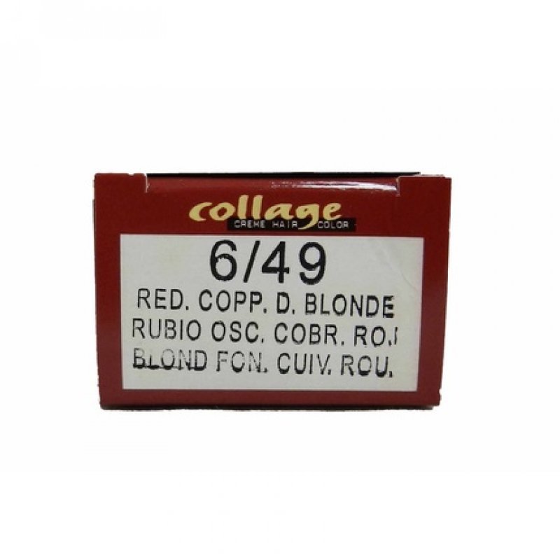 Lakme Collage Creme Hair Color 6/49 Red Copper Dark Blonde 2oz
