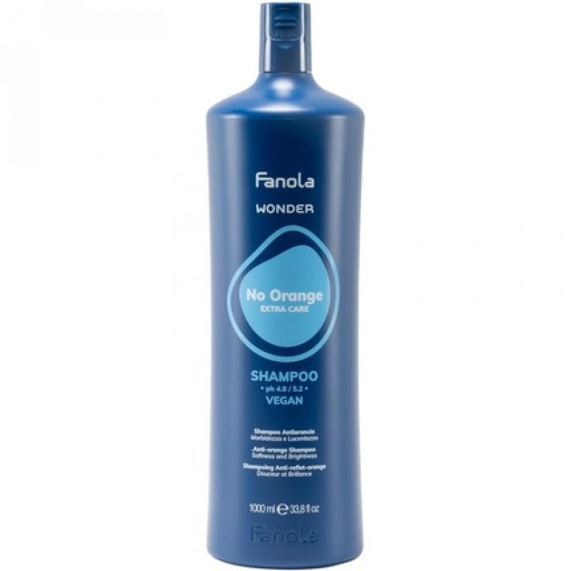 Fanola Wonder No Orange Shampoo Neutralizing Orange Highlights Shampoo for Blonde and Light Brown Hair 1000ml