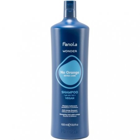 Fanola Wonder No Orange Shampoo Neutralizing Orange Highlights Shampoo for Blonde and Light Brown Hair 1000ml