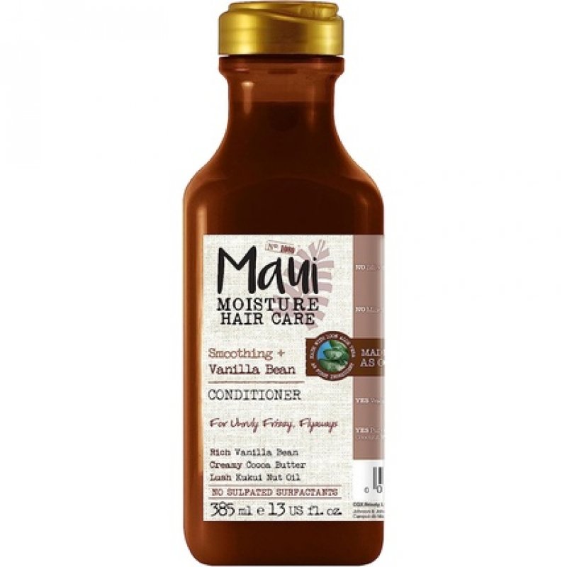 Maui Moisture Smoothing Vanilla Bean Conditioner 385ml - Moisturizing Hair Care with Vanilla Bean, Cocoa Butter, and